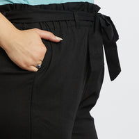 Curve Chloe High Waisted Paper Bag Pants Plus Size Bottoms -2020AVE