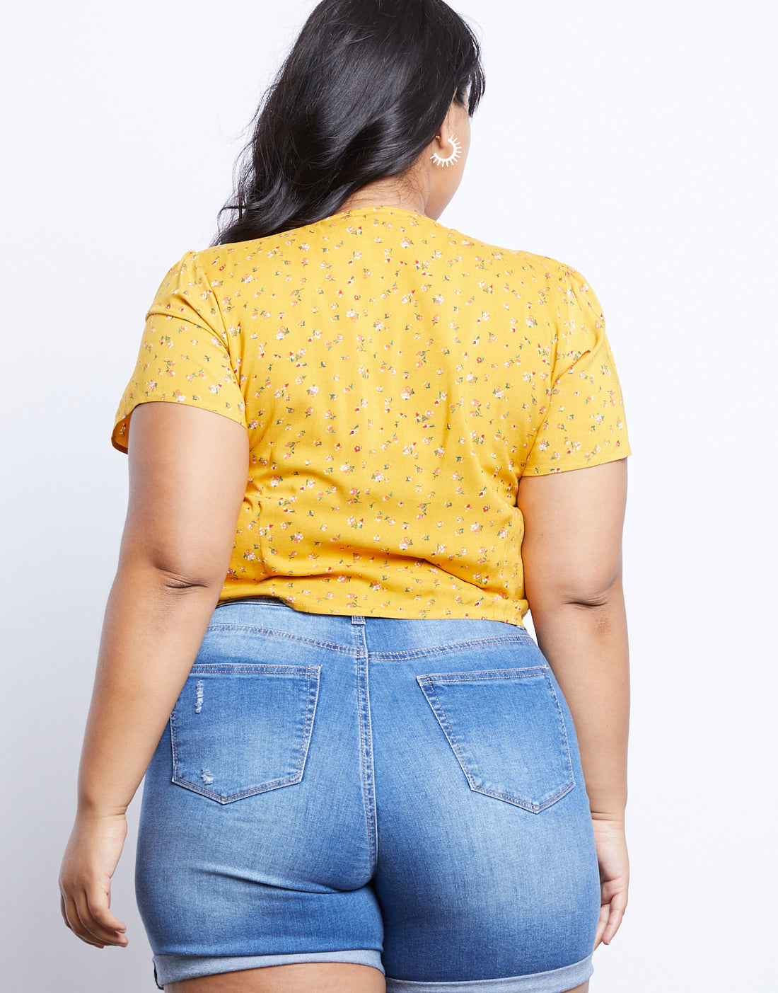 Curve Danielle Floral Short Sleeve Top Plus Size Tops -2020AVE
