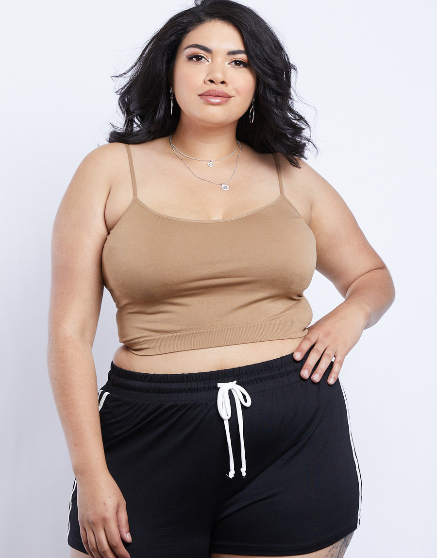 Curve Easy As That Undershirt Plus Size Intimates Tan Plus Size One Size -2020AVE