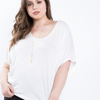 Curve Basic Everyday Top Plus Size Tops White 1XL -2020AVE