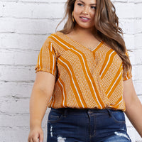 Curve Fall Away Surplice Top Plus Size Tops -2020AVE