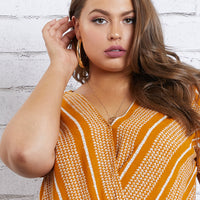 Curve Fall Away Surplice Top Plus Size Tops -2020AVE