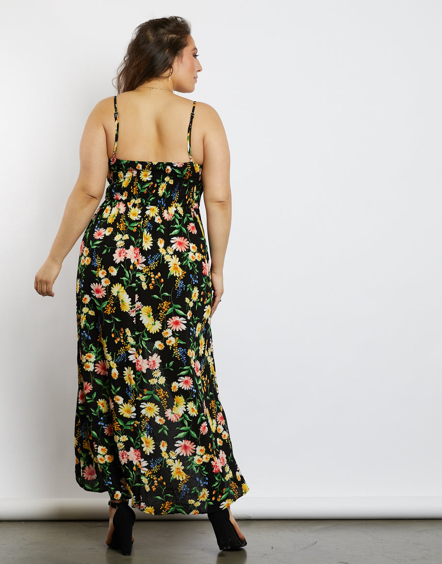 Curve Floral Days Maxi Dress Plus Size Dresses -2020AVE