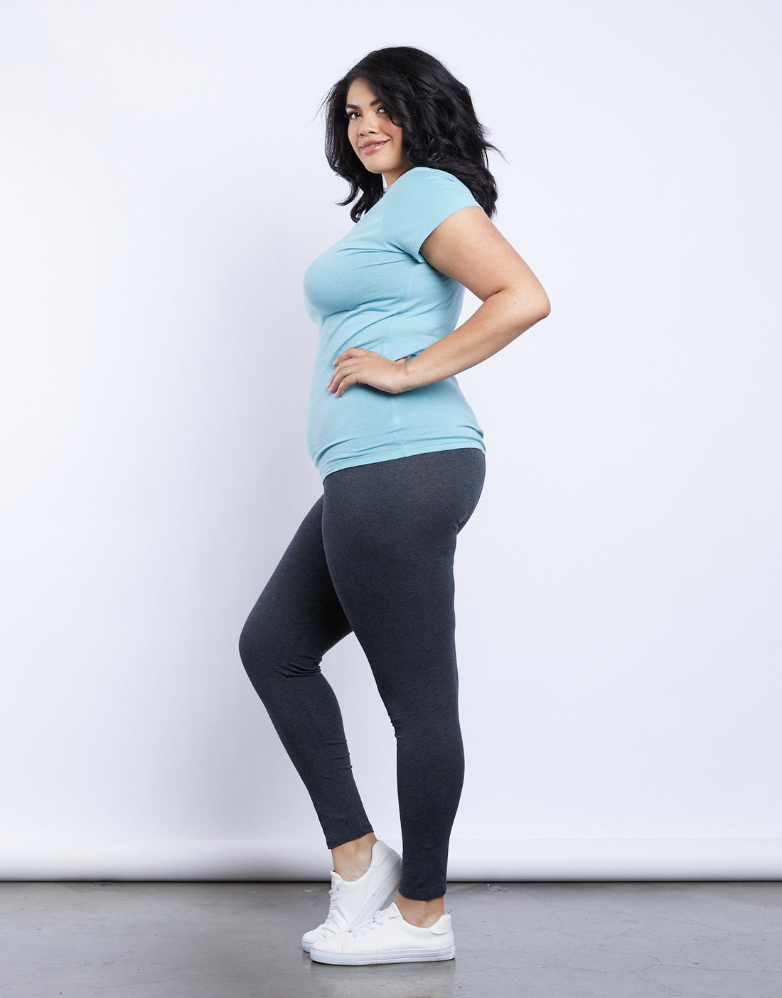 Curve Here And There Leggings Plus Size Bottoms -2020AVE