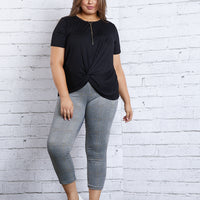 Curve Houndstooth Leggings Plus Size Bottoms -2020AVE