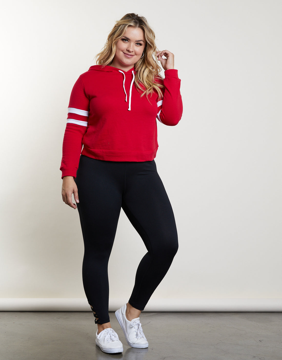 Curve In The Zone Leggings Plus Size Bottoms Black XL -2020AVE