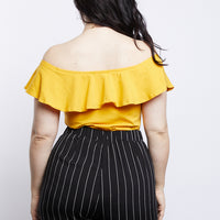 Curve Kaylie Off-The-Shoulder Bodysuit Plus Size Tops -2020AVE