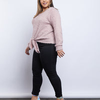 Curve Kristin Tie Sweater Plus Size Tops -2020AVE