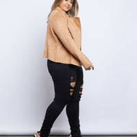 Curve Layla Suede Jacket Plus Size Outerwear -2020AVE