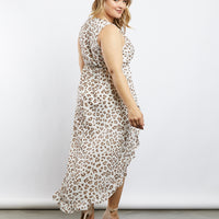 Curve Naomi Leopard Chiffon Dress Plus Size Dresses -2020AVE