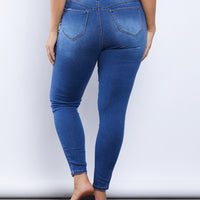 Curve Plain And Simple Jeans Plus Size Bottoms -2020AVE
