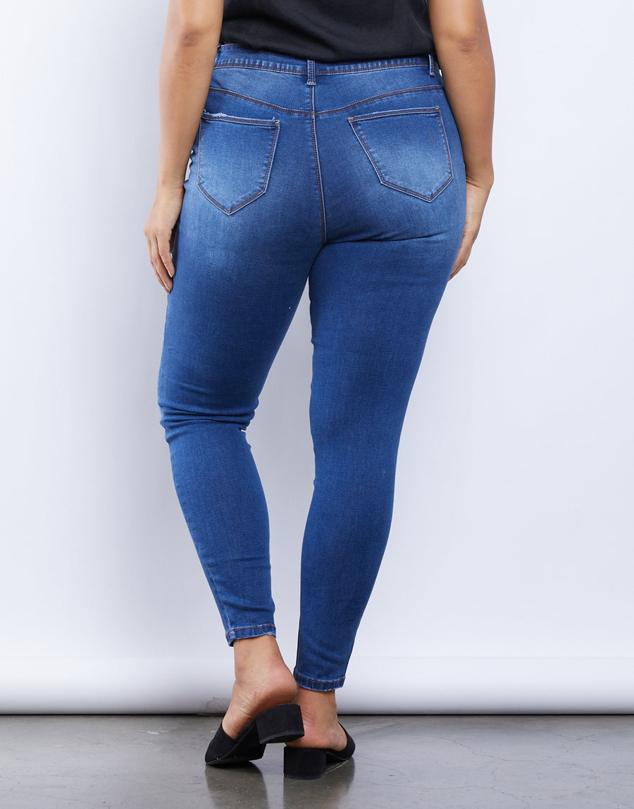 Curve Plain And Simple Jeans Plus Size Bottoms -2020AVE