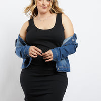 Curve Rachel Strappy Bodycon Dress Plus Size Dresses Black 1XL -2020AVE