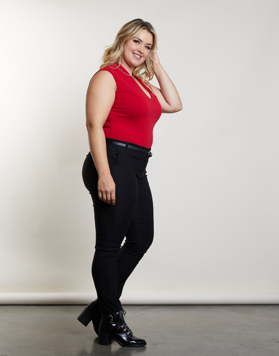 Curve Ruby Sleeveless Bodysuit Plus Size Tops -2020AVE