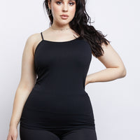 Curve Simply Simple Cami Plus Size Tops Black One Size -2020AVE