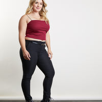 Curve Skinny Belted Pants Plus Size Bottoms -2020AVE