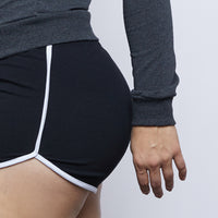 Curve Striped Sporty Shorts Plus Size Bottoms -2020AVE