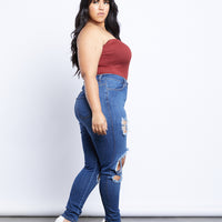 Curve Summer Tube Top Plus Size Tops -2020AVE