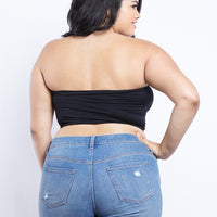 Curve Sweet And Simple Bandeau Plus Size Intimates -2020AVE