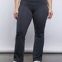 Curve Talia Yoga Pants Plus Size Bottoms Charcoal 1XL -2020AVE