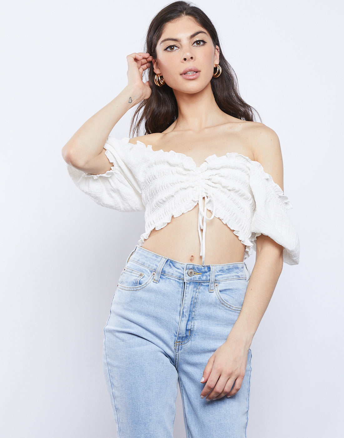 Polly Smocked Crop Top – 2020AVE