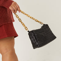 Relaxed Woven Bag Accessories Black One Size -2020AVE
