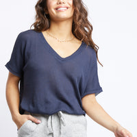 Relaxed Waffle Knit Top Tops -2020AVE