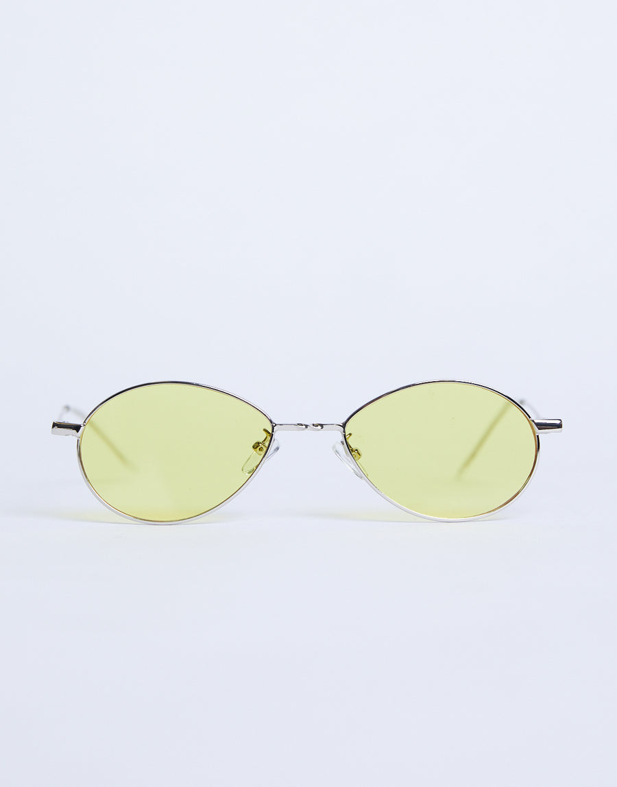 Retro Days Colored Sunglasses Accessories Yellow One Size -2020AVE