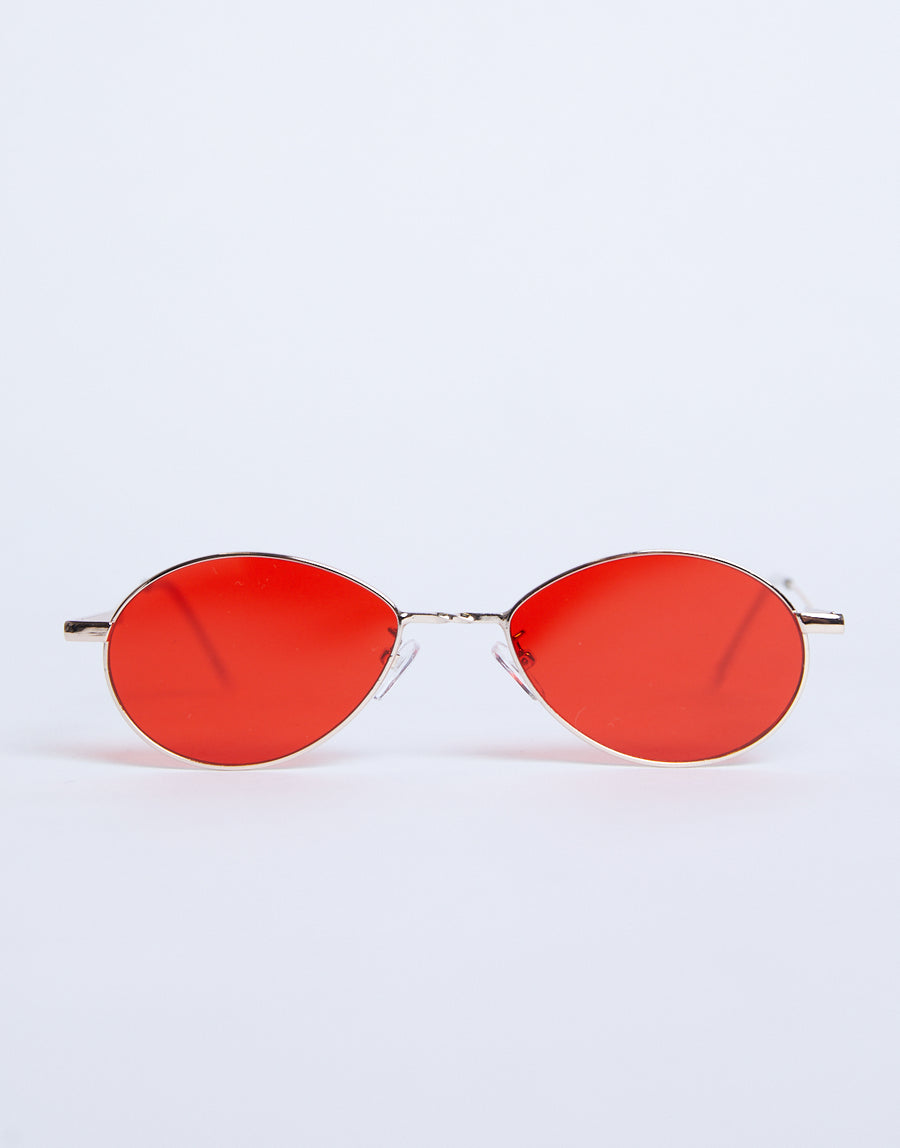 Retro Days Colored Sunglasses Accessories Red One Size -2020AVE