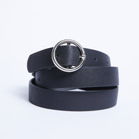 Ring It Up Circle Buckle Belt Accessories Black One Size -2020AVE
