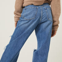Ripped High Rise Dad Jeans Bottoms -2020AVE