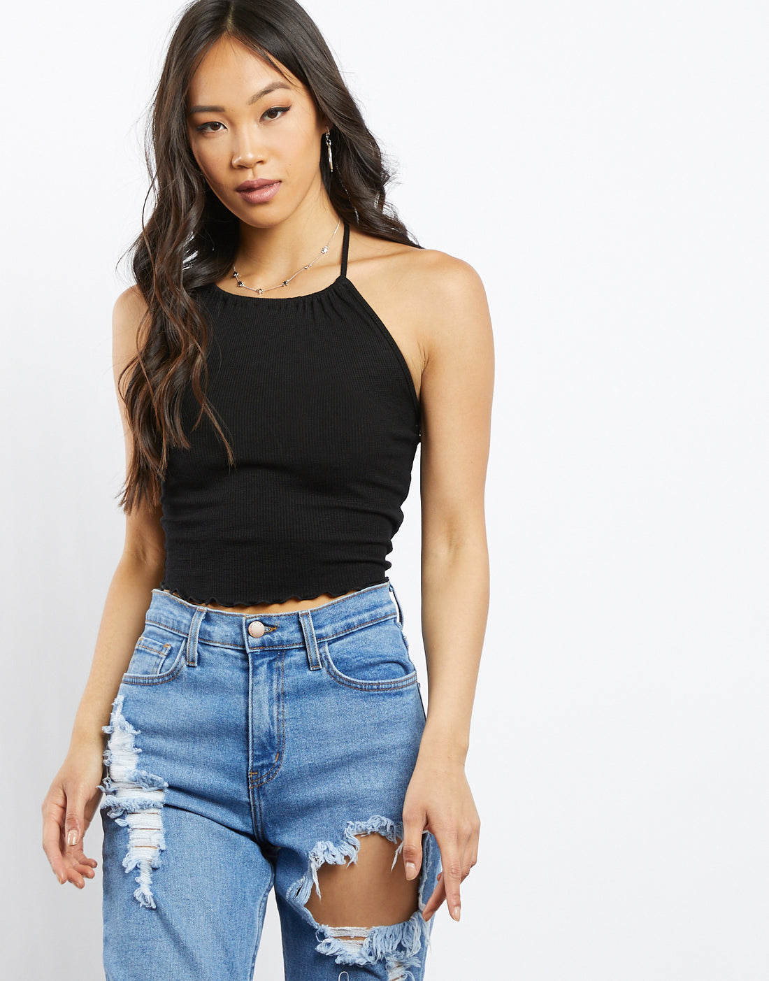 Rise And Shine Halter Top Tops Black Small -2020AVE