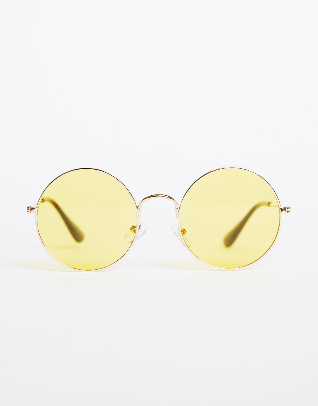 Round and Round Colored Sunglasses Accessories Yellow/Gold One Size -2020AVE
