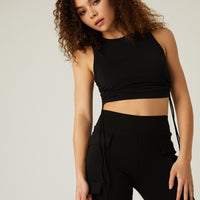 Ruched Sides Tank Top Tops -2020AVE