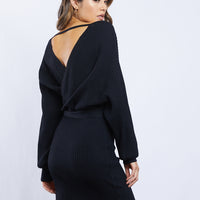 Sabine Sweater Wrap Dress Dresses -2020AVE