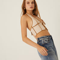 Seam Detail Lace Up Top Tops -2020AVE