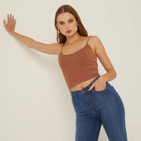 Simple As That Tank Tops Brown One Size -2020AVE