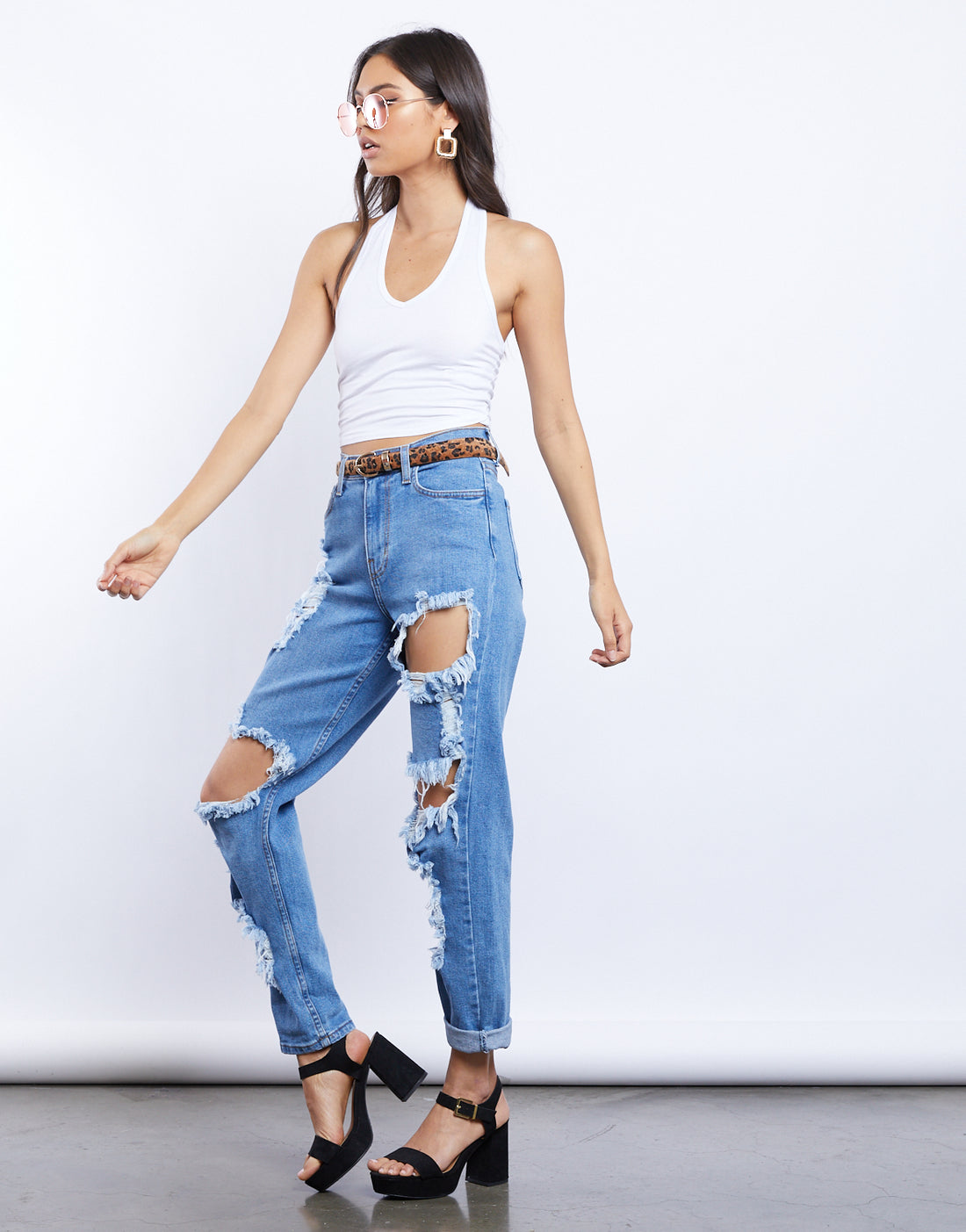 Simple And Easy Cropped Halter Top Tops -2020AVE