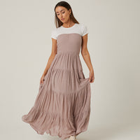 Smocked Tiered Maxi Dress Dresses -2020AVE