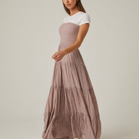 Smocked Tiered Maxi Dress Dresses -2020AVE