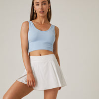 Sporty Tennis Skirt Bottoms White Small -2020AVE