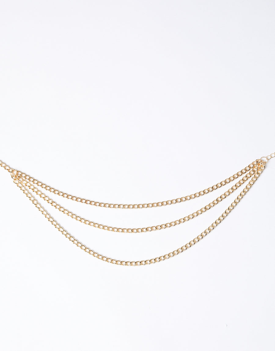 Statement Chain Belt Accessories Gold One Size -2020AVE