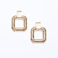 Statement Door Knocker Earrings Jewelry Gold One Size -2020AVE