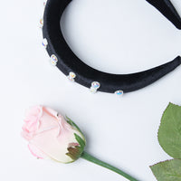 Statement Pearl Headband Accessories Black One Size -2020AVE