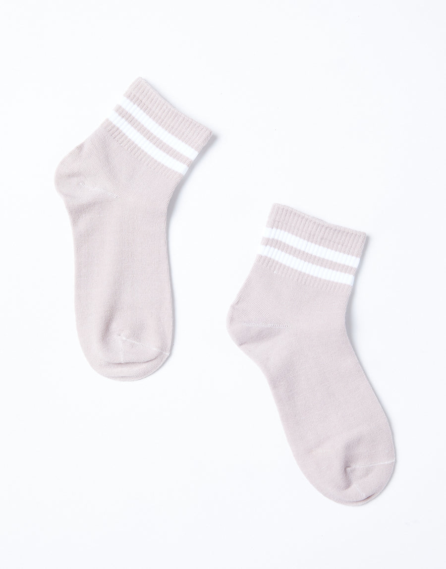 Striped Ankle Socks Accessories Mauve One Size -2020AVE