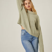 Super Soft Waffle Knit Sweater Tops -2020AVE