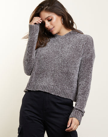 Super Soft Chenille Hooded Sweater Tops -2020AVE