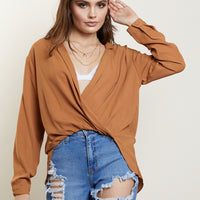 Sweet Melody Surplice Top Tops -2020AVE