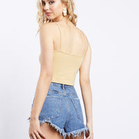 Cali Girl Button Front Cropped Top tops -2020AVE