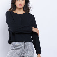 The Cozy Girl Thermal Top Tops Black Small -2020AVE